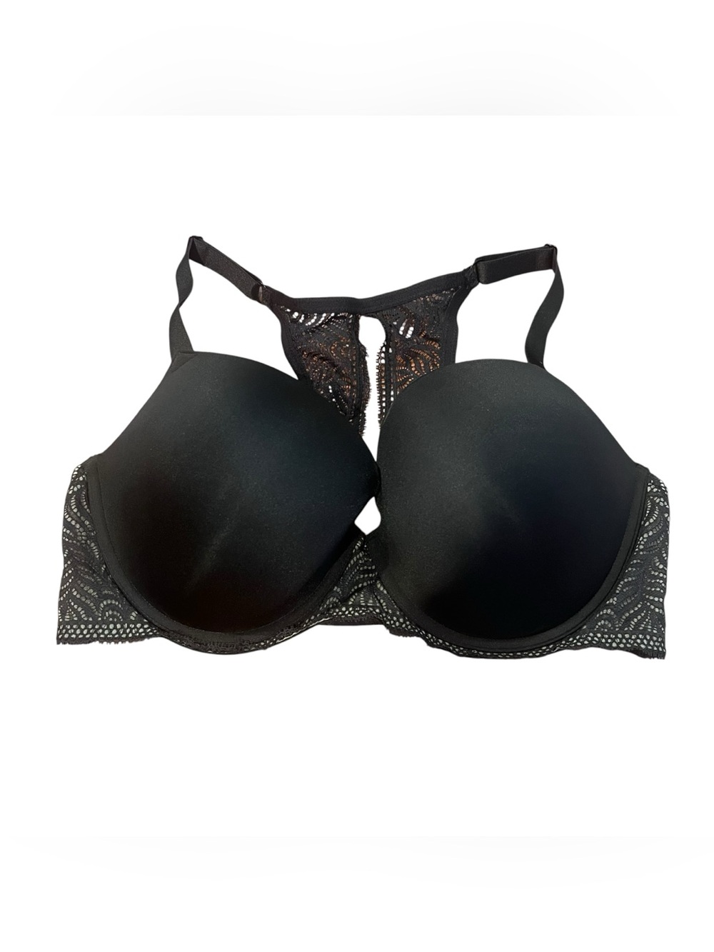 Paramour Felina 115011 Carolina Black Full Figure Lace‎ Back Underwire Bra 40DD